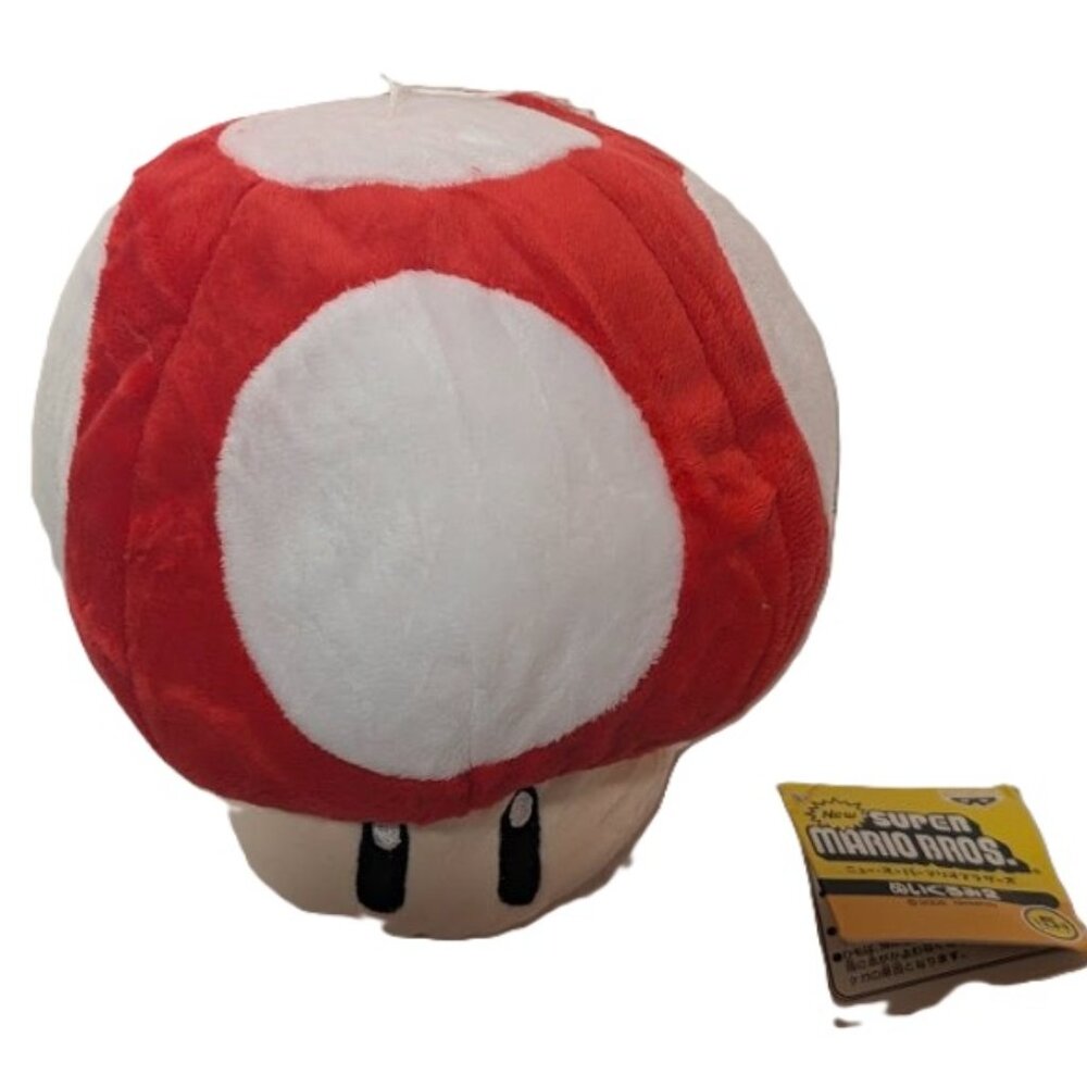 Mario Red Mushroom Plush 6” Super Mario Stuffed Toy Collectible